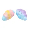 Popular cartoon smiling face, starry sky, color, PU slow rebound simulation, decompression and small cloud vent toys.