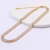 Choker Good Quality White Cubic Zirconia Paved CZ Tennis Chain Necklace Gold For Women Fashion Out Valentine's Day Jewelry