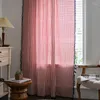 Curtain Red Stripe Curtains For Living Room Semi Blackout Drapes With Tassel Bedroom Kitchen Home American Style Decoration Valance