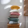 Housse d'oreiller en tricot de couleur unie, trous prismatiques, étui décoratif nordique pour la maison, housses souples pour canapé-lit