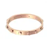 Bangle Fashion Jewelry Concealed Stainless Steel Bracelet Wish French ForWomen Wedding Birthday Gifts Female Costume Accessories