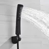 Soffione doccia da bagno Soffione doccia a cascata nero Soffione doccia a pioggia ad alta pressione Set spruzzatore filtro risparmio idrico Alta qualità Spedizione gratuita J230303