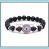 Perles Brins Friedman Lava Pierre Volcanique Devils Eye Bracelet Hommes Et Femmes Huile Essentielle Diffusion Yoga Couple Bijoux Drop De Dhvem