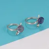 Cluster Rings Silver 925 Настоящее женское кольцо 2023 Тенденция Amethyst Lotus Pod Fashion Simple Nice Inexte Diewelry для девочек для девочек