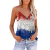 Kobiety z czołgów USA American Flag Tank Top Women Summer Lose Fit Tops Teens 90s Dziewczęca bez rękawów