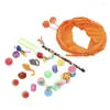 Cat Toys Toy Tunnel Attractive Colors Feather Combination Of For Birthdays Halloween Christmas