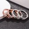 Anello di design con intarsio di diamanti natalizi per gioielli donna vite ghiaccio fuori amore giorno di san valentino moda argento colore oro rosa placcato oro fedi nuziali ZB019 E23