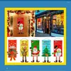 Decorazioni natalizie per porte e finestre, cartoni animati da appendere, ornamenti in tela