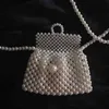 Sac de taille en petites perles fait à la main, sac en corde perlée, messager de taille pour femmes et filles, décoratif, 230304