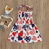 Robe de fille en bas âge pour bébé filles 4 juillet tenues de l'indépendance