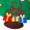 Рождественские украшения дети DIY стерео -войлочный дерево с дверной стеной подвесные украшения