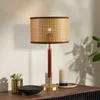 Lampe de table de style japonais luxe créatif unique abat-jour en rotin lumière de table 30cm largeur 58cm hauteur pour hôtel maison salon chambre chevet salle à manger décor