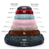 Cat Beds Round Plush Bed House Mat Winter Warm Sleeping Cats Nest Soft Long Dog Basket Pet Cushion For Accessories