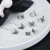 Sırtlar Küpe lutaku 1pcs Kore moda vintage içi boş kelebek kulak klipleri kadınlar için kızlar sevimli yok piercing sahte kıkırdak takı