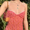 Повседневные платья Мода Женщины Sling Summer Dress Printer