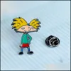 Accessoires de dessin animé Arnold Pins Fun Boy Collection de broches en émail Mode Émission de télévision Broche pour amis Sac à dos Insigne de revers Bijoux Cadeau D Dhxvm