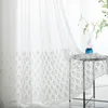 Curtain Fashion Embroidery Designed Trend Half Shading Transparent Yarn Peacock Feathers Modern Light Thin