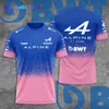 Wangcai01 Erkek Tişörtleri Erkekler Kısa Seve T-Shirts F1 Alpine Üstler İspanya Açık Hava Spor Gündelik Formül 1 Büyük Boy Büyük Boy Yaz 2022. 0306H23