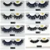 Falsos cílios 1 par 9D Faux Mink Messy Felfy Wispies Multilayers Soft Lashes Extension Reutilable Eye Makeup Tool