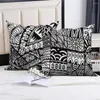 枕ブラックスター幾何学的パターン枕カバーポリエステルソファスロー装飾カバーリビングルームホームベッドカーの装飾