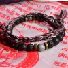 Strand Tibetan Buddha Natural Lava Stone Diffuser Beads Bangles Bracelet Ethnic Woven Lucky Amulet Women Men Rope Charm Wish String