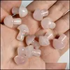 Stone 20Mmx15Mm Mushroom Statue Natural Carved Decoration Quartz Hand Polished Healing Crystal Reiki Trinket Gift Room Ornament Drop Dha6P