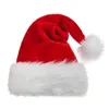 Christmas Decorations Santa Claus Caps Hat With Plush Trim Comfortable For Party Costume FO Sale