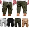 Mäns shorts plus size m-4xl mens shorts sommar nya avslappnade solida streetwear shorts män tröst elastisk mitt midja dragsko korta byxor män g230303