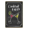 Cocktail art peinture Lounge Metal Tin Signs Beer Bar Party Decor Club Metal Crafts Home Decoratif Vintage Peinture Plaques Art tin Poster Taille 30X20CM w02