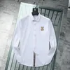 Luxurys Desingers Men's Dress Business Casual Shirt Sleeve Stripe Slim Masculine Social Fashion Plaid Shirt S-3XL＃35550298K