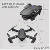 Electric / Rc Aircraft E88 Pro Drone con gran angular HD 4K 1080P Cámara dual Altura Hold Wifi Rc Quadcopter plegable Dron Regalo Juguete Dro Dhml9