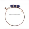 Bracelets de charme metal Metal Artificial Hexagonal Stone Copper Bracelet