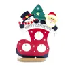 Christmas Decorations Wooden Painted Snow Boots Desktop Decoration Santa Claus Trinkets Ornaments Party