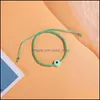 Charm Bracelets Summer Candy Color Evil Eye Bracelet Lucky Knot Friendship Jewelry Lovely Women Men Drop Delivery Dhrek