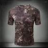 Heren t shirts zomer coolmax tactische camouflage shirt mannen ademen snel droge Amerikaanse leger gevecht t-shirt jagen