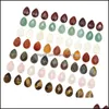 Pierre 13X18Mm Dos Plat Assortiment Lâche Facettes Teardrop Cab Cabochons Perles Pour La Fabrication De Bijoux Cristal De Guérison En Gros Drop Deliver Dhyfl