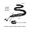 Strand Beaded Strands 8MM Natural Lava Stone Bracelet Charm 80 Beads Necklace Handmade Elastic Rope Healing Yoga Bangle Jewelry For Friend