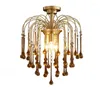 Pendant Lamps Copper Retro Water Droplets Snot LED Light Luxury Living Room Lamp Bedroom Porch Restaurant American Chandelier