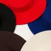Hüte mit breiter Krempe, europäische Mode, Retro-Licht, flache Oberseite, großer Wollhut, Laufsteg, Bühnenaufführung, Modellierung, Filz, 6 Farben