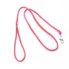 Dog Collars Pet Cat Puppy Dogs Leash Long Smooth PU Leather Leashes Solid Color Walker Pink Blue Red Black 2023