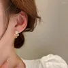 Ohrstecker Trendy 14K Reales Gold Überzogene Emaille Blumen Für Frauen Mädchen Koreanische Mode Schmuck S925 Silber Nadel Zirkon