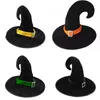 Halloween Black Magic Witch Hat Party Dance Props Corner Black Witch Hat Gęsty aksamit DH-RL051