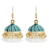 Boucles d'oreilles pendantes Vintag perle cloches gland déclaration cage à oiseaux goutte pour les femmes fête gitane Boho Jhumka bijoux