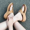 Slippers Women's Fashion Casual Floral Flip Flops Sandals Wedges Shoes Outdoor Women Flat Beach Slides #50