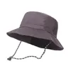 넓은 가슴 모자 버킷 태양 보호 낚시 여름 통기 캠핑 하이킹 모자 안티브 등산 남성 파나마 피셔 맨 230303