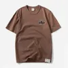 Men's T Shirts Men's T-shirt Print "MNT" Men Short Sleeve Summer Dropped Shoulder Cotton Black Color Shirt For MN33106