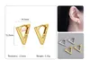 Hoop Earrings Real 925 Sterling Silve Fashion Minimalist Geometric Triangle Gothic For Women Party Jewelry DA737