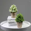 Dekorativa blommor Bonsai Artificial Plant Fake Leaves Home Decoration Office Garden Library