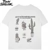 Мужские рубашки Men Streetwear 2023 футболка для горшечного завода Catus Графическая футболка Harajuku Летняя рубашка с коротким рукавом хлопчатобу