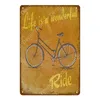 Retro Ride My Bicycle Metal tin Signs Riding Bike Retro Poster Vintage Bar Pub Club Home Decor Shabby Chic Wall Art Painting personalized Plaque Size 30X20CM w02